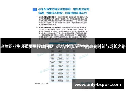 老詹职业生涯重要里程碑回顾与总结传奇历程中的高光时刻与成长之路