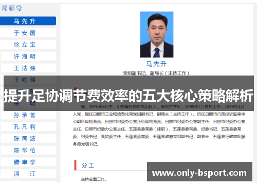 提升足协调节费效率的五大核心策略解析
