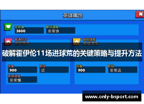 破解霍伊伦11场进球荒的关键策略与提升方法